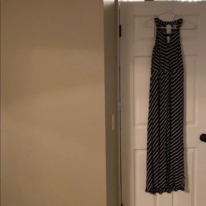 Black and white dress.